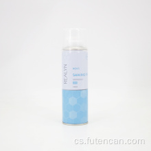 Prázdná plechovka s pěnou na holení s aerosolem